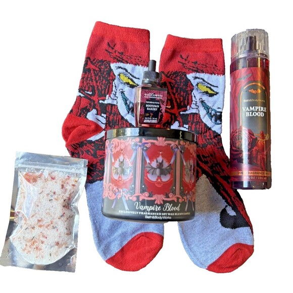 Bath & Body Works Vampire Blood Gift Box-Candle, Mist, Wallflower Bulb-Self Care - Picture 5 of 9
